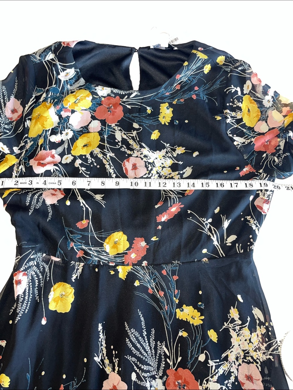Baltic Born Women’s Black Floral Maxi Dress with Yellow & Pink Blooms XL - Picture 7 of 8